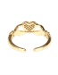 Fashion Gold Copper Inlaid Zirconium Hand Holding Love Ring