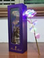 Fashion No Lights Flower + Box + Base Flip Cover Luminous Gold Foil Simulation Rose Gift
