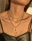 Fashion Gold Alloy Serpentine Letter Chain Multilayer Necklace