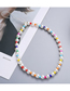 Fashion Color Resin Color Beads And Pearl Beaded Mobile Phone Chain