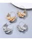 Fashion Silver Alloy Diamond-studded Geometric Twisted Earrings