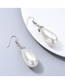 Fashion Silver Resin Drop-shaped Pearl Earrings