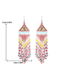 Fashion 6# Resin Geometric Colorful Bead Stripe Earrings