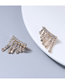 Fashion Gold Copper Inlaid Zirconium Rhinestone Claw Chain Earrings