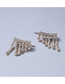 Fashion Gold Copper Inlaid Zirconium Rhinestone Claw Chain Earrings