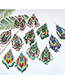 Fashion #9 Resin Colored Rice Beads Long Tassel Earrings