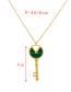 Fashion White Titanium Shell Key Necklace