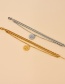Fashion Gold Titanium Steel Double-layer Portrait Thick Chain Bracelet