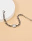 Fashion Silver Titanium Steel Round Thick Chain Bracelet
