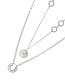 Fashion Blue + Silver Titanium Steel Resin Double Layer Irregular Necklace