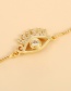 Fashion Gold Copper Inlaid Zirconium Eye Beaded Bracelet