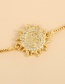 Fashion Gold Copper Inlaid Zirconium Irregular Beaded Bracelet