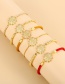 Fashion Ginger Copper Inlaid Zirconium Irregular Cord Braided Bracelet