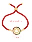 Fashion Red Copper Inlaid Zirconium Small Sun Cord Braided Bracelet