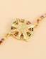 Fashion Color Copper Inlaid Zirconium Star Bracelet