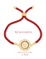 Fashion Red Copper Inlaid Zirconium Irregular Cord Braided Bracelet