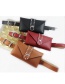 Fashion Waist Bag Type C (wine Red) Faux Leather Rivet Cell Phone Bag Thin Belt