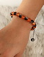 Fashion Orange Black Crystal Beaded Geometric Bracelet
