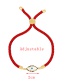 Fashion Red Copper Inlaid Zirconium Eye Braided Cord Bracelet