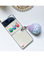 Fashion Hard Shell-three Little Monsters Love-with Rendering Purple Hat Ball (samsung Flod3) Plush Cartoon Little Monster Samsung Phone Case
