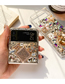 Fashion Hard Shell-full Diamond Perfume Bottle (samsung Zflip3) Rhinestone Bear Pearl Flower Samsung Folding Phone Case