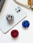 Fashion Glitter Epoxy-smiley-royal Blue Glitter Smiley Mobile Phone Airbag Holder
