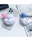 Fashion Hat Cat Bracket-pink Plush Cat Phone Airbag Holder