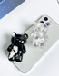 Fashion Bear Stand-snow Cloud-glitter Bear-black Pure Color Cartoon Glitter Snowflake Bear Mobile Phone Airbag Holder