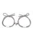 Fashion Love Rubber Band Stainless Steel Gray Pair A Pair Of Alloy Magnetic Love Cord Braided Bracelet