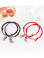 Fashion A Pair Of Wax Rope Colorful Brown A Pair Of Alloy Rainbow Stitching Wax Rope Hand Straps