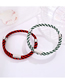 Fashion Milan 4mm Stainless Steel Green And White Titanium Steel Tag Wire Rope Braided Hand Rope