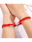 Fashion Black And Red Pair Of Alloy Magnet Love Hand Straps