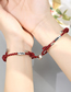 Fashion A Pair Of Dark Blue And Wine Red A Pair Of Titanium Steel Magnetic Love Geometric Bracelet