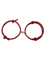 Fashion Simple Dark Blue Wine Red Pair A Pair Of Milanese Braided Magnetic Ball Hand Rope