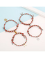 Fashion Christmas Smiley Couple A Pair Of Alloy Smiley Cord Braided Magnetic Round Bead Bracelet
