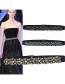 Fashion Black Crystal Diamond Elastic Wide-sided Belt