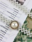 Fashion Oval Bead Flower Metal Diamond-studded Pearl Geometric Thin-edged Belt