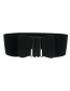 Fashion Black (6cm Wide) Geometric Metal Buckle Woven Wide-sided Belt