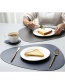 Fashion Brown Pu Leather Insulation Non-slip Placemat