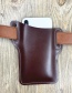 Fashion Light Brown Pu Leather Waist Phone Case