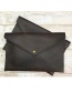Fashion Dark Brown Geometric Leather Cowhide Document Bag