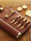 Fashion Coffee Color Leather Multi-function Golf Ball Stud Holster