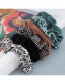 Fashion Black And White Fabric Leopard Print Velvet Pleated Hair Tie Set