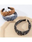 Fashion Black Fabric Printed Knotted Wide-brimmed Headband