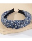 Fashion Yellow Fabric Printed Knotted Wide-brimmed Headband