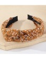 Fashion Yellow Fabric Printed Knotted Wide-brimmed Headband