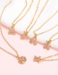 Fashion Aquarius Bronze And Diamond Geometric Constellation Necklace