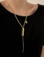 Fashion Gold Color Titanium Steel Geometric Letter Nameplate Necklace