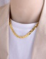 Fashion Silver Color Titanium Steel Snake Bone Chain Cross Necklace