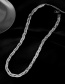Fashion Color Mixing Titanium Steel Snake Bone Chain Cross Necklace